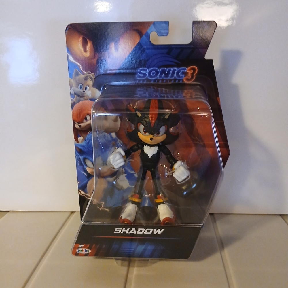 Shadow the Hedgehog Action Figure - Black & Red Sonic The Hedgehog 3 Movie 6"